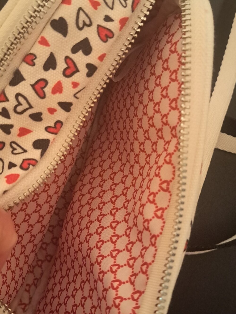 Brighton White 'Love' Crossbody Bag with Heart Accent - Picture 4 of 6